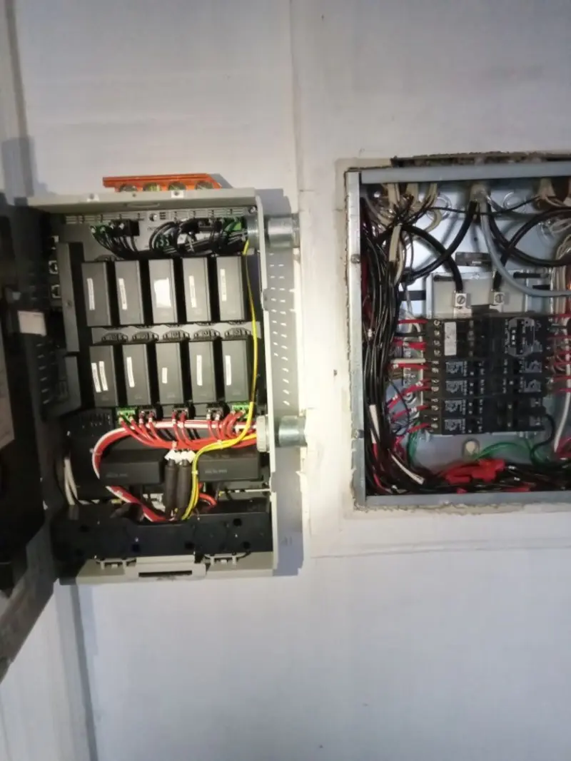 Electrical panel upgrade completed for Security Camera Wiring in Wharton